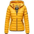 Navahoo Steppjacke Neevia modische Damen Übergangsjacke mit Kapuze gelb XS (34)