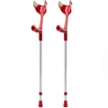 Pulox Magic-Soft - Krücken mit Soft-Grip - Paar (2 Stk.) in Feuerrot