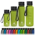 coolrhino Trinkflasche 350ml für Kinder, Sport, Schule, Fitness & Outdoor - Wasserflasche auslaufsicher und Bpa frei - Flasche für Kohlensäure geeignet (Rhino Lime green, 350ml)
