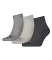 PUMA Plain 3P Quarter Socke, Grau (Anthrazit/L Mel Grey/M Mel Grey), 35-38