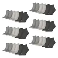 PUMA unisex Quarter Sportsocken Kurzsocken Socken 271080001 18 Paar, Farbe:Grau, Menge:18 Paar (6x 3er Pack), Größe:35-38, Artikel:271080001-800 anthracite/light grey/middle grey