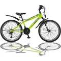 26 Zoll Fahrrad MTB mit Beleuchtung und SHIMANO 21-Gang Grün - Grün