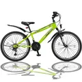 26 Zoll Fahrrad Shimano 21Gang 26" Mountainbike mit Licht und Gabelfederung Grün