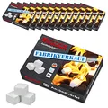 FLAMMBURO | 1152 Stück Anzündwürfel Paraffin (12 x 96 Würfel) vom Deutschen Hersteller, Grillanzünder, Kaminanzünder, Ofenanzünder, Würfel, Anzündwolle, Made in Germany - 12 Schachteln x 96 Würfeln