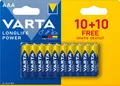 Varta Packung 20 Alkali Longlife Mini-Stift AAA Batterien