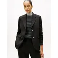 Tommy Hilfiger Longblazer TIMELESS WOOL REG STRT SB BLAZER mit Wolle schwarz 36