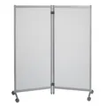 PAPERFLOW Trennwand, transparent 76,0 x 160,0 cm mit Rollen, 2 St.