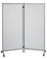 PAPERFLOW Trennwand, transparent 76,0 x 160,0 cm mit Rollen, 2 St.