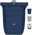 Universitäts-Rolltop-Rucksack Blauw - Nr. 4 Groot - 21 L mit 16 Zoll Laptopfach für Uni, Arbeit & Fahrrad - Großer Reisetasche mit Rollenband