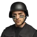 Boland - Helm Army, Militärhelm, Kopfbedeckung für Kostüm, Zubehör für Faschingskostüme, Karneval, Mottoparty, nero