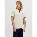 Jack & Jones Poloshirt JJEPAULOS POLO SS NOOS Baumwolle, slim fit weiß XS (46)