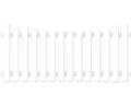 Vorgartenzaun Lightline Tiefbogen 180 x 80/70 cm weiß