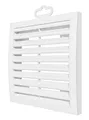 Lüftungsgitter Abdeckung Weiß aus ASA-Kunststoff 150 x 150 mm Eckig - Abluftgitter Lamellengitter Küche Bad Garage Wandgitter