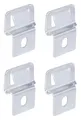 Alberts 678036 4x Doppelstabmatten-Clip Bestigung dekorativer Objekte Edelstahl