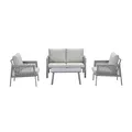 GARDEN IMPRESSIONS Loungeset, 4-teilig, Aluminium/Vironwood, taupe/sand - beige
