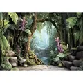 Wallarena Fototapete Wasserfall Grün Natur Vlies Tapete Wohnzimmer Schlafzimmer Wandtapete, Glatt Vlies oder Struktur Vinyl, Wasserfall, Grün, Natur, (Vlies Fototapete, Vlies Fototapete), Vliestapete Grün Wohnzimmer Schlafzimmer Küche Tapete + Kleister grün|lila 2,54 m x 1.84 m
