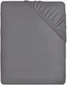 Utopia Bedding - Spannbettlaken 80x200cm - Grau - Gebürstete Mikrofaser