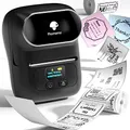 Phomemo M110 Etikettendrucker, Bluetooth Etikettendrucker Selbstklebend für Barcode, Einzelhandel, Büro, Schule, Tragbarer Label Printer Kompatibel mit Telefonen und PC-System, Schwarz