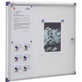 nobo Schaukasten Pacific silber 6x DIN A4 78,4 x 2,2 x 81,5 cm, 1 St.