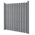 NEU.HOLZ WPC Gartenzaun 185x193cm Grau Sichtschutz Windschutz Lamellenzaun Zaun
