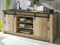 Küchenschrank Unterschrank Spülenschrank Kochfeld Schrank Used Wood Stove 200 cm