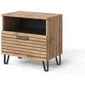 Vicco Nachttisch, Eiche Wotan, Holzwerkstoff, Rechteckig, 60x58x38 cm, Schlafzimmer, Nachttische