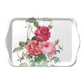 Tablett Tray Serviertablett 13x21 cm Dekotablett Amber Rosen Blumenmotiv Mela...