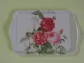 Ambiente 1x Tablett Rosen Libellen  ca.  13 x 21 cm trays Blumen AMBER roses