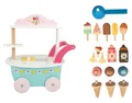 LUPILU Eiswagen Spielküche Kinder Echtholz Holzspielzeug Zubehör 18-teilig