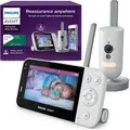 Philips AVENT Philips Connected Videophone mit WLAN, hochwertiger HD-Kamera, Infrarot-Nachtsichtfunktion, Schrei-Erkennung, Gegensprechfunktion, DE... - Grau/Weiß