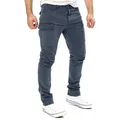 Yazubi Cargo Chino Jayden (1-tlg) mit aufgesetzten Cargotaschen blau|grau 36