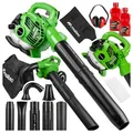 Benzin Laubsauger Laubbläser Gartenstaubsauger mit Häcksler MalTec MasterBlow7500W Motor 2-Takt 26cc Staubsauger Schredder