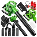 Benzin Laubsauger Laubbläser Gartenstaubsauger mit Häcksler MalTec MasterBlow7500W Motor 2-Takt 26cc Staubsauger Schredder