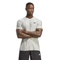 Adidas Herren Train Essentials Stretch Training Tee, MGH Solid Grey/White/Black, S