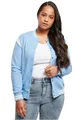 Urban Classics Ladies Inset College Sweat Jacket, Clearwater/whitesand, 5XL