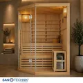 Sanotechnik TALLINN Sauna 3 Personen Hemlock Ofen 150x150x200 cm NEU