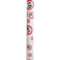 Geschenkpapier Rolle Verkehrschild Zahl 18 70x300cm