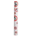 Geschenkpapier Rolle Verkehrsschild Zahl 18 Geburtstag Party 70x300cm Event