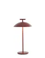 Kartell Mini Geen-A, Tischleuchte, Dimmbare Batterieversion, H 36,5 cm, Ziegelrot