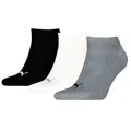 Puma 3P Sneaker Socks Schwarz/Grau Gr 47/49
