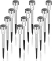 GIGALUMI Solarlampen für außen, Solarleuchten für Garten, 12 Stück, wasserdichte Solar Gartenleuchten für außen Garten, Balkon, Terrasse, Rasen, Wege (kaltweißen)