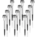 Solarlampen für Außen Garten Set 12 Stück  Edelstahl