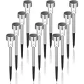 Moderne Solarlampen für Außen - 12 Stück, Kaltweiß,