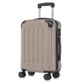 yonsly Premium Reisekoffer TSA-Schloss,YKK-Reißverschluss Hartschalen-Koffer Trolley Kabinenkoffer Rollkoffer Suitcase Handgepäck (Champagner, XL)