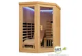 Artsauna Infrarotkabine Kolding Triplex-Heizsystem, für 2 Personen, Hemlock-Holz, Ionisator, HiFi-System, LED-Farblicht