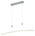 B-LEUCHTEN LED Pendelleuchte NEW LOIRE, Silbergrau, Metall, H 150 cm, Dimmfunktion, LED fest integriert, Neutralweiß, Kaltweiß, Warmweiß, Tageslichtweiß, 1-flammig