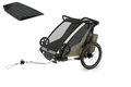 Thule Chariot Cross 2er Double Multisport Fahrradanhänger Anhänger Faded Khak...