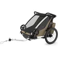 Thule Chariot Cross 2 Double Fahrradanhänger 2 Kinder Anhänger Radanhänger Khaki