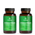 Vitabay Omega 3 Vegan Hochdosiert – 1100 mg Algenöl – 120 Kapseln mit DHA & EPA im 2:1 Verhältnis – unterstützt Gehirn & Sehkraft – Laborgeprüft