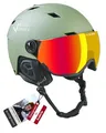 BLACK CREVICE Skihelm mit Visier Kirchberg Olivin, S (51-53cm)